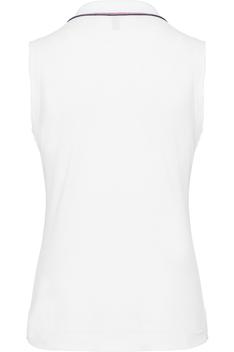 Polo sans manches femme