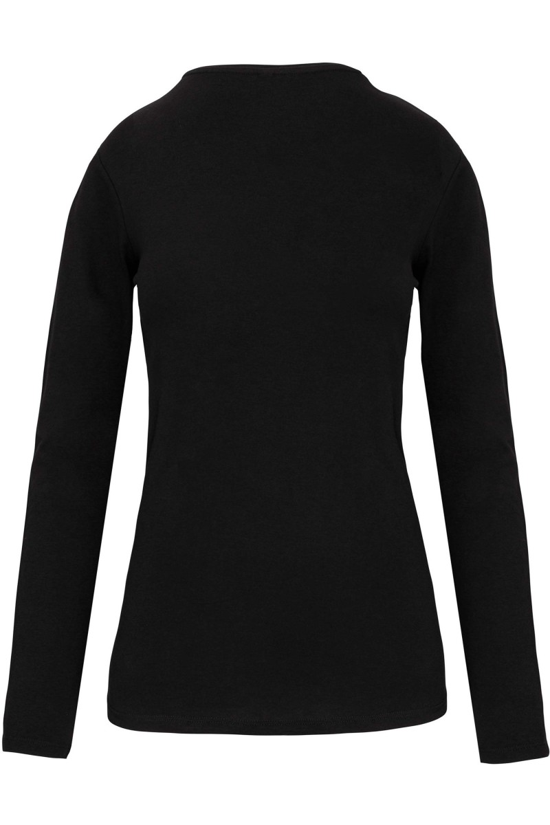 T-shirt col rond manches longues femme
