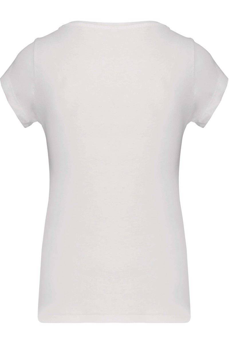 T-shirt col bateau manches courtes femme
