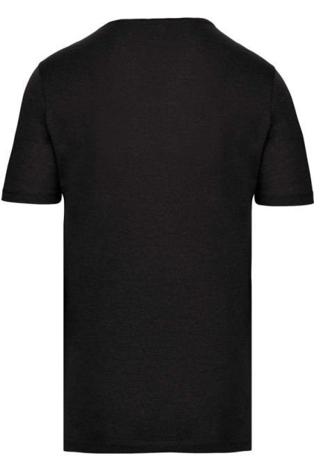 T-shirt Bio col à bords francs manches courtes homme
