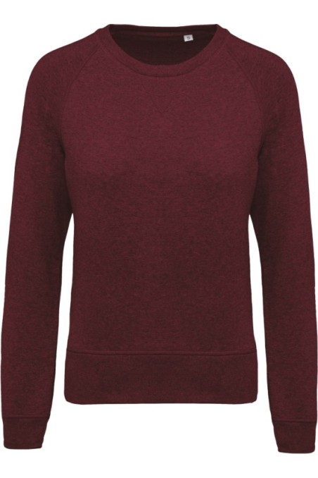 Sweat-shirt Bio col rond manches raglan femme