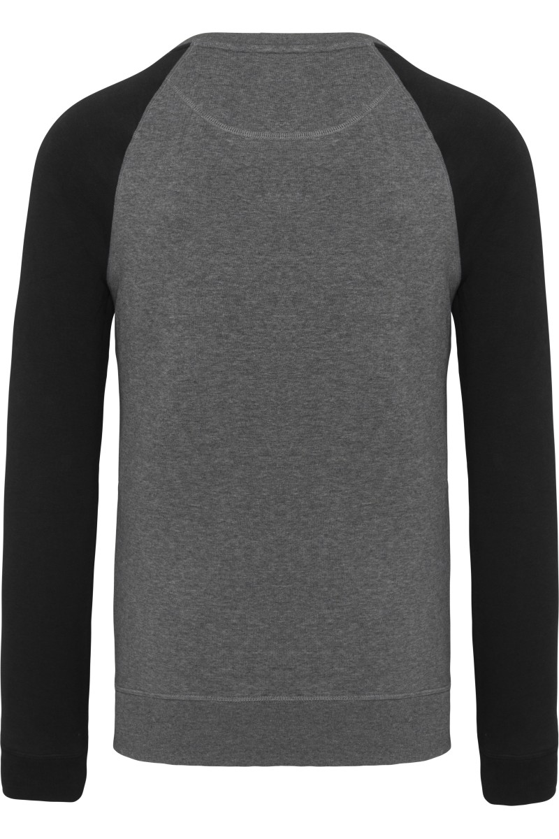 Sweat-shirt Bio bicolore col rond manches raglan homme