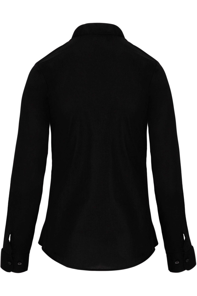 Chemise col mao manches longues femme