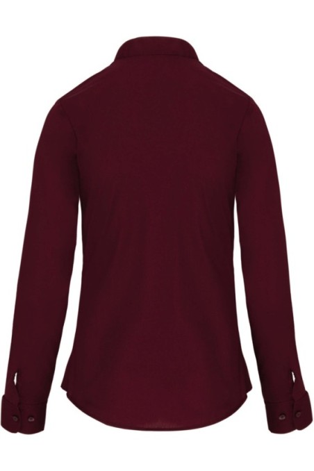 Chemise col mao manches longues femme