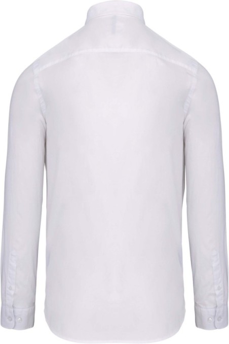 Chemise popeline lavée manches longues