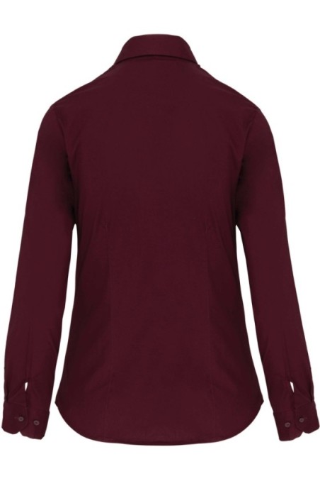 Chemise coton / élasthanne manches longues femme