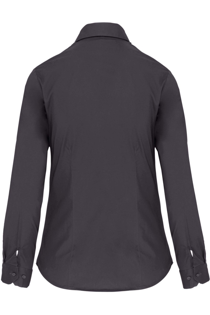 Chemise coton / élasthanne manches longues femme