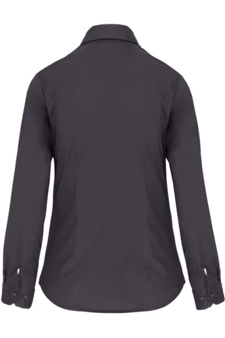 Chemise coton / élasthanne manches longues femme