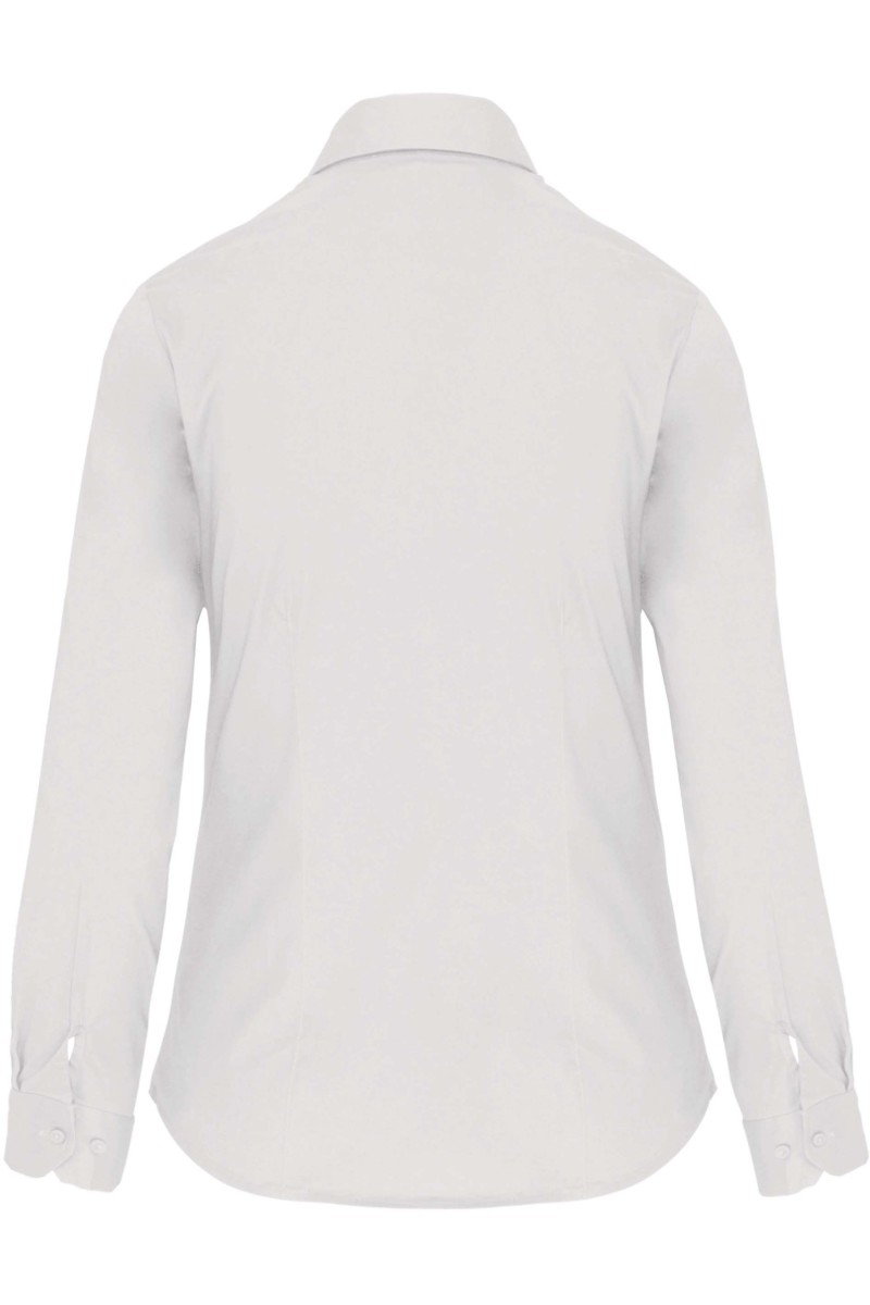 Chemise coton / élasthanne manches longues femme