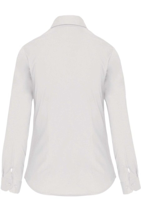 Chemise coton / élasthanne manches longues femme