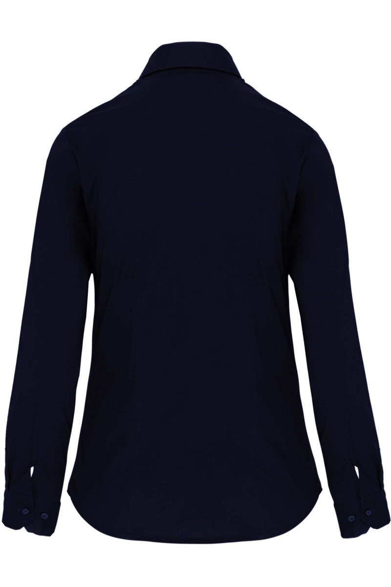 Chemise coton / élasthanne manches longues femme
