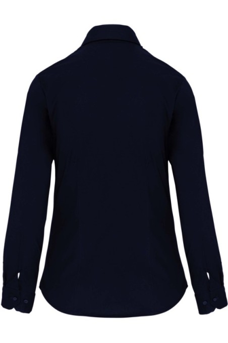 Chemise coton / élasthanne manches longues femme