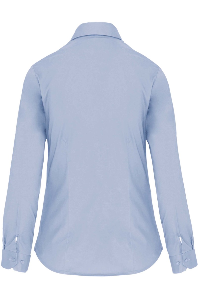 Chemise coton / élasthanne manches longues femme
