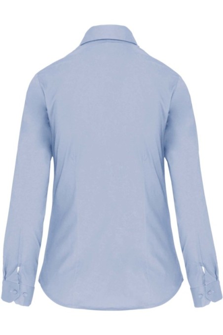 Chemise coton / élasthanne manches longues femme