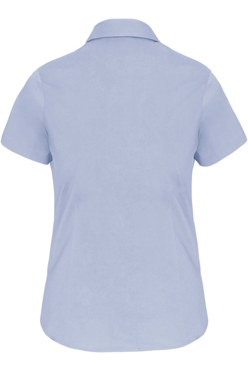 Chemise coton / élasthanne manches courtes femme