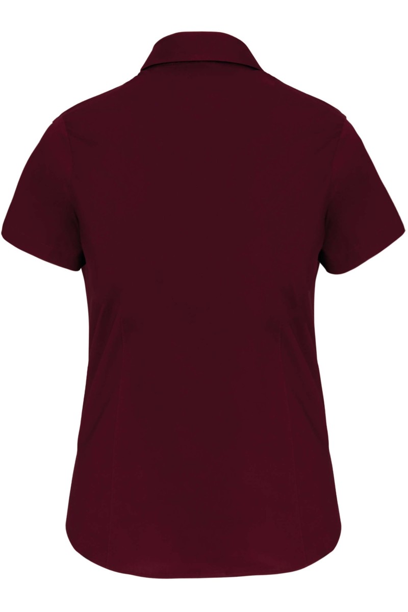 Chemise coton / élasthanne manches courtes femme