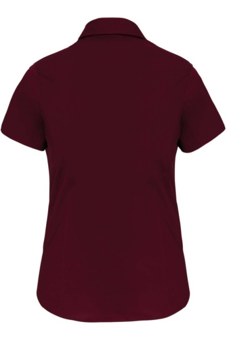 Chemise coton / élasthanne manches courtes femme
