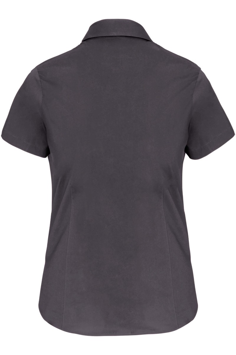 Chemise coton / élasthanne manches courtes femme