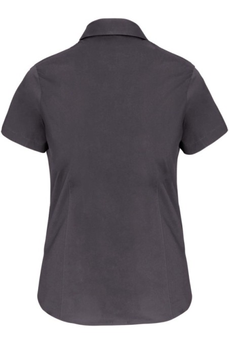 Chemise coton / élasthanne manches courtes femme