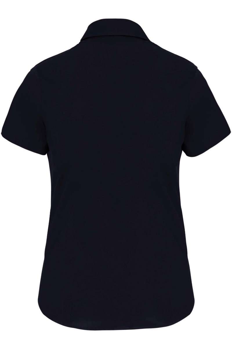 Chemise coton / élasthanne manches courtes femme