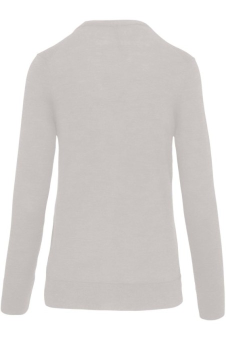 Pullover mérinos col V femme