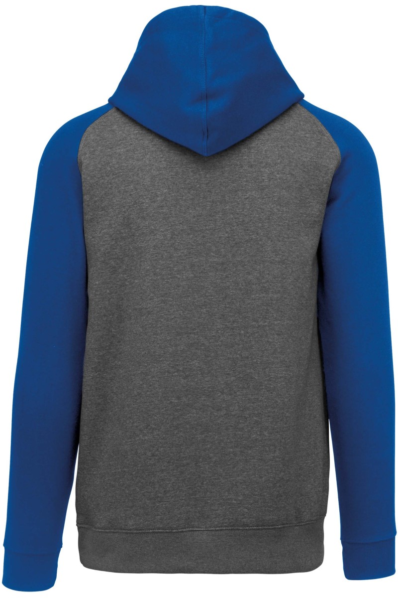 Sweat-shirt capuche bicolore enfant