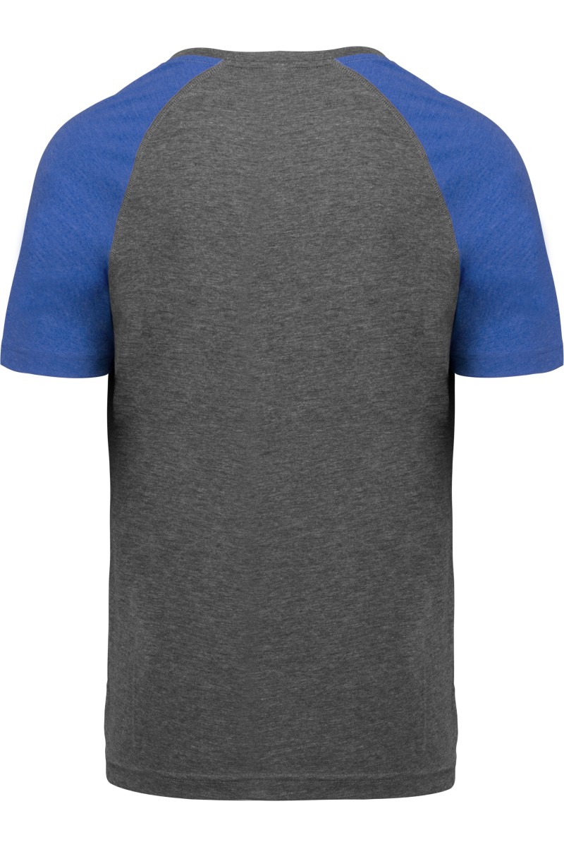 T-shirt triblend bicolore sport manches courtes unisexe