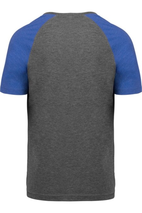 T-shirt triblend bicolore sport manches courtes unisexe