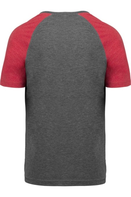 T-shirt triblend bicolore sport manches courtes unisexe