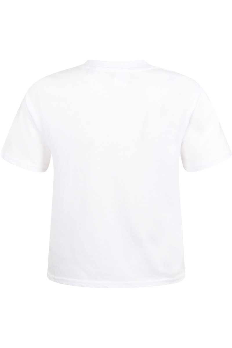 T-SHIRT COURT COUPE CARRÉE FEMME