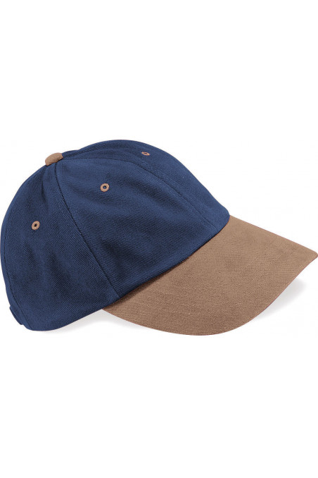 Casquette homme profil bas en coton brossé - 6 panneaux