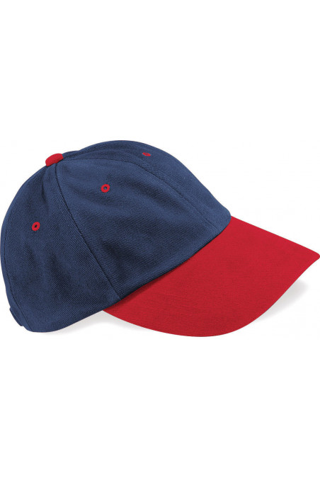Casquette homme profil bas en coton brossé - 6 panneaux