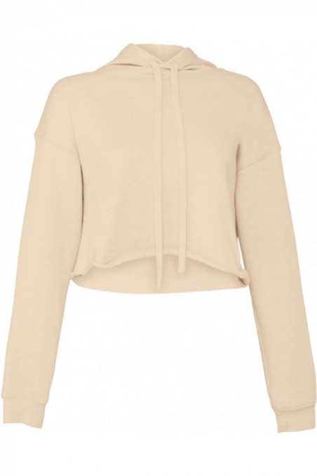 Sweat-shirt crop à capuche femme