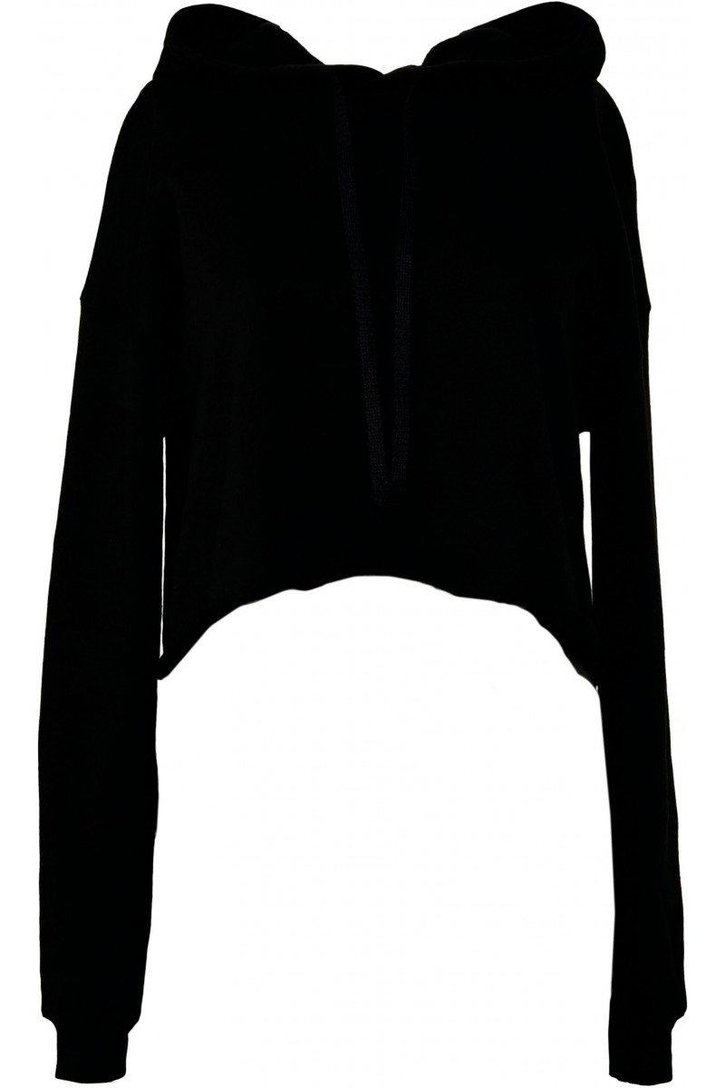 Sweat-shirt crop à capuche femme