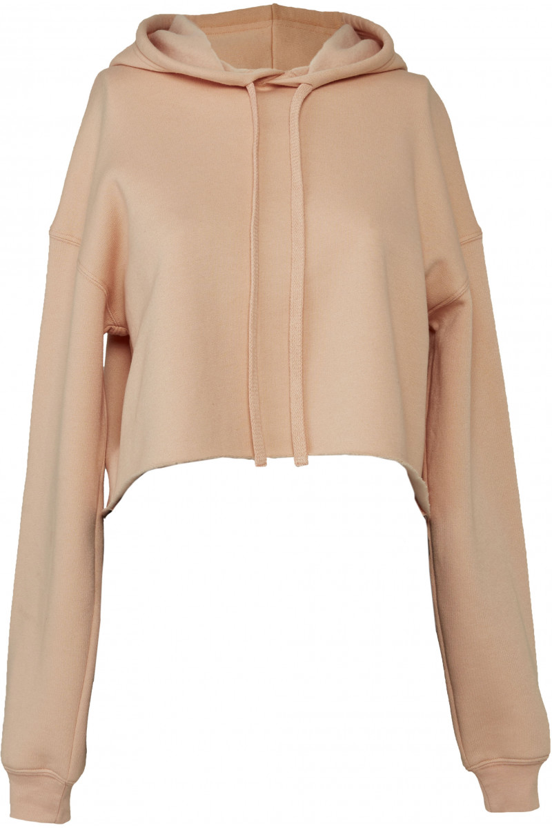 Sweat-shirt crop à capuche femme