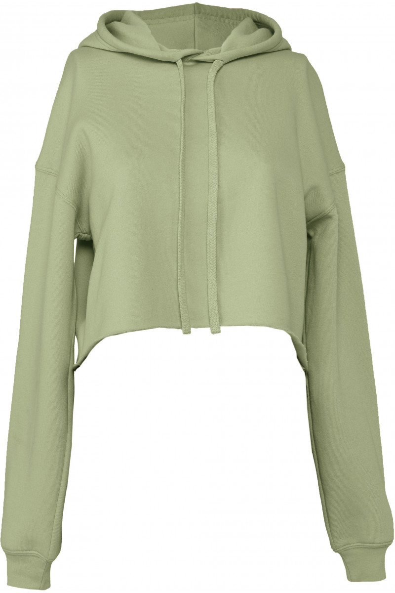 Sweat-shirt crop à capuche femme
