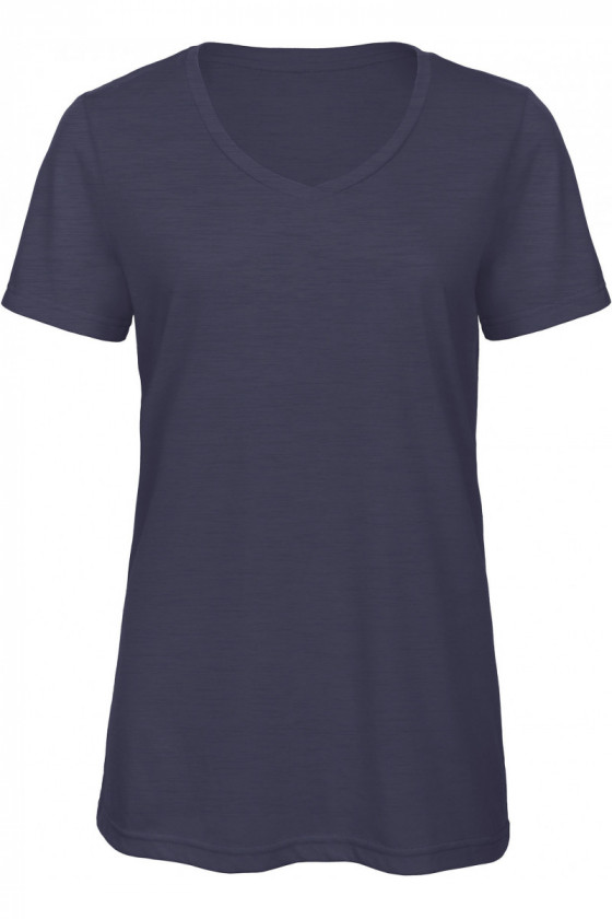 T-shirt Triblend col V Femme