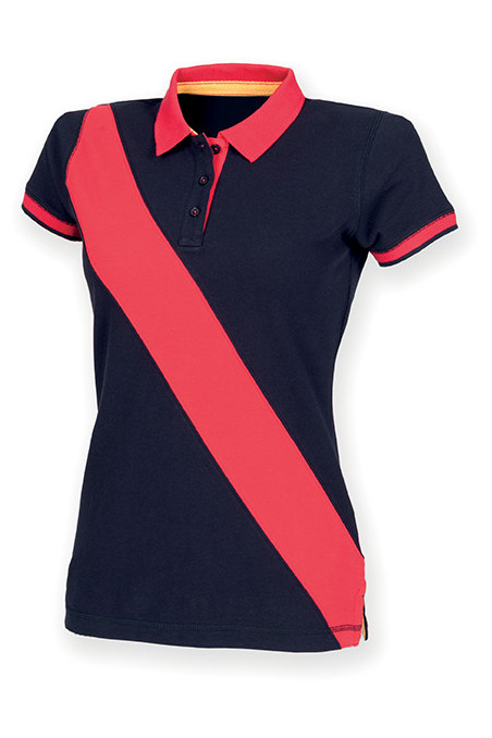 POLO FEMME DIAGONAL STRIPE