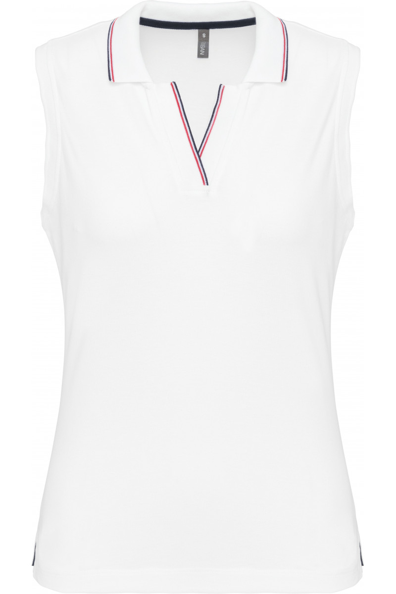Polo sans manches femme