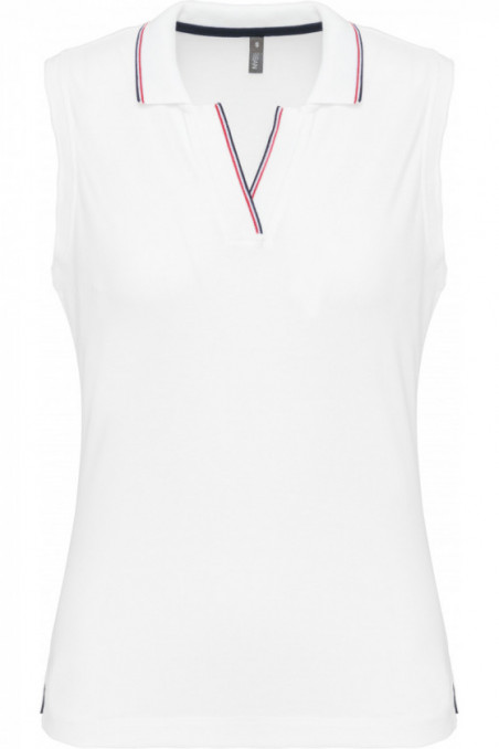 Polo sans manches femme