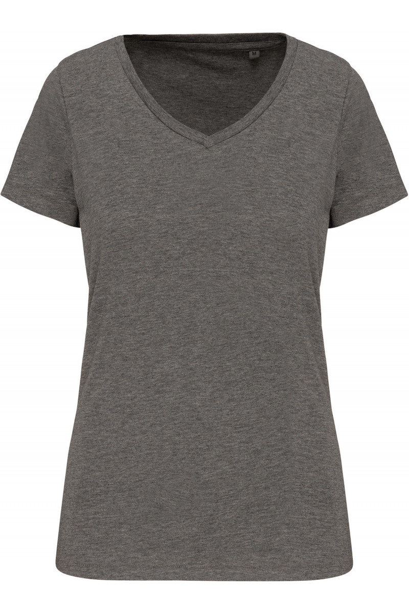 T-shirt Supima® col V manches courtes femme