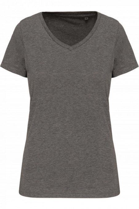 T-shirt Supima® col V manches courtes femme