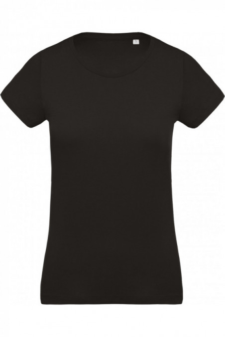 T-shirt coton Bio col rond femme