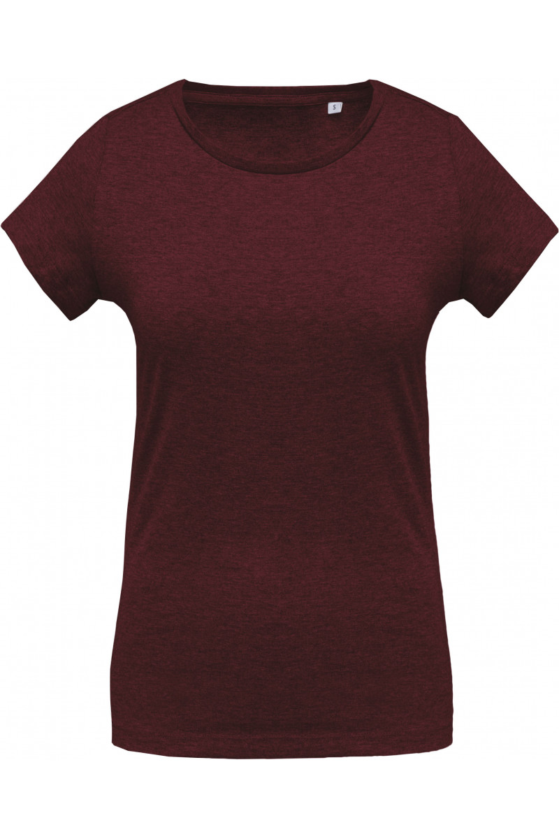 T-shirt coton Bio col rond femme