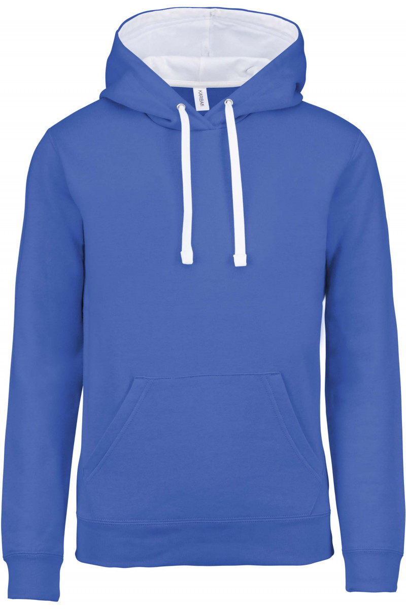 Sweat-shirt capuche contrastée femme