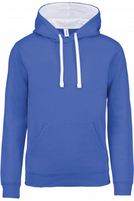 Sweat-shirt capuche contrastée femme