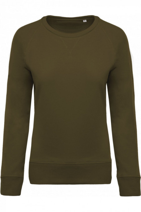 Sweat-shirt Bio col rond manches raglan femme