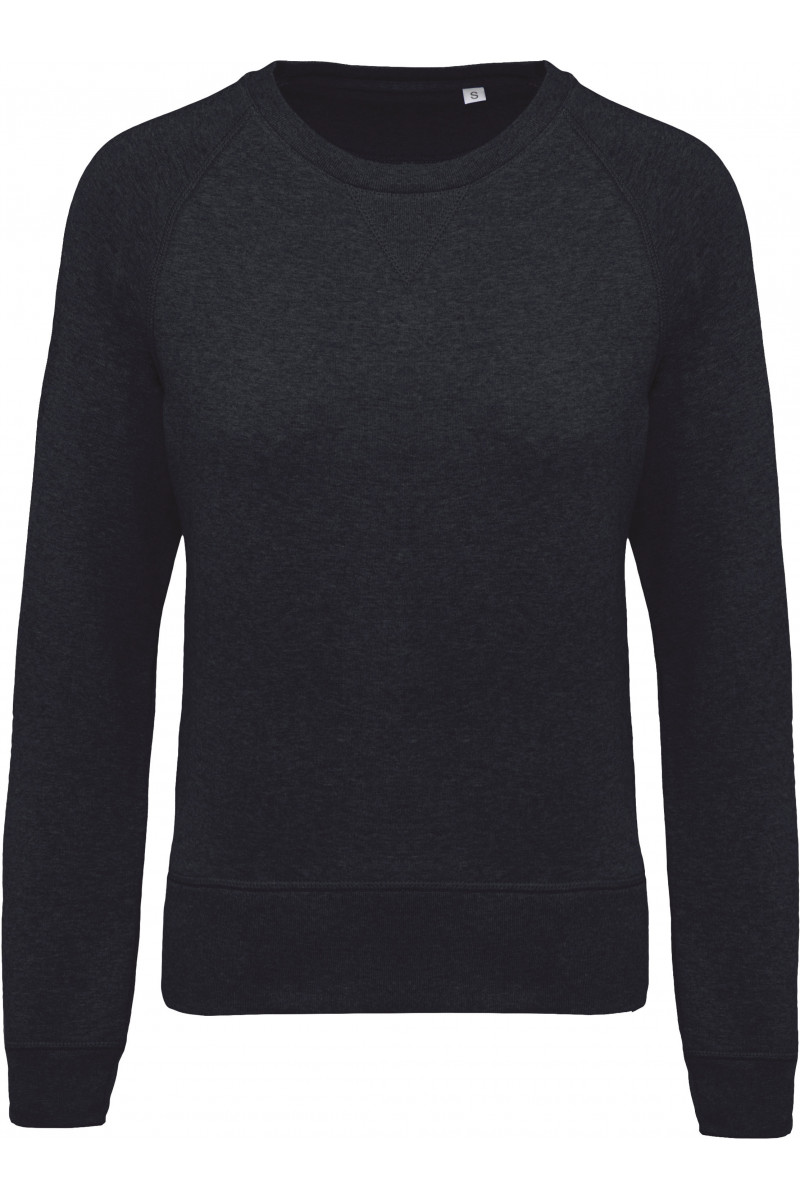Sweat-shirt Bio col rond manches raglan femme