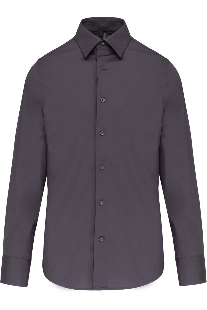 Chemise ajustée manches longues sans repassage