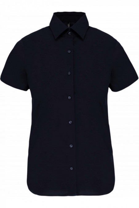 Chemise coton / élasthanne manches courtes femme